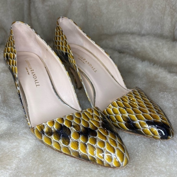 𝅺loeffler Randall Snakeskin Heels - Picture 1 of 11
